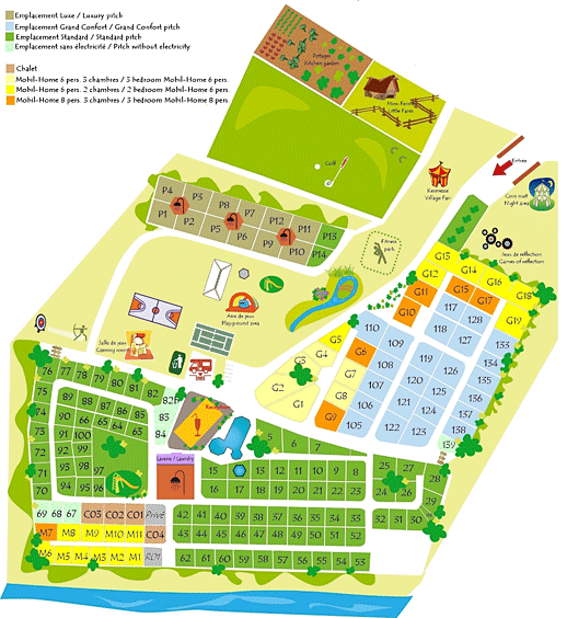 Le Plan du camping Haliotis